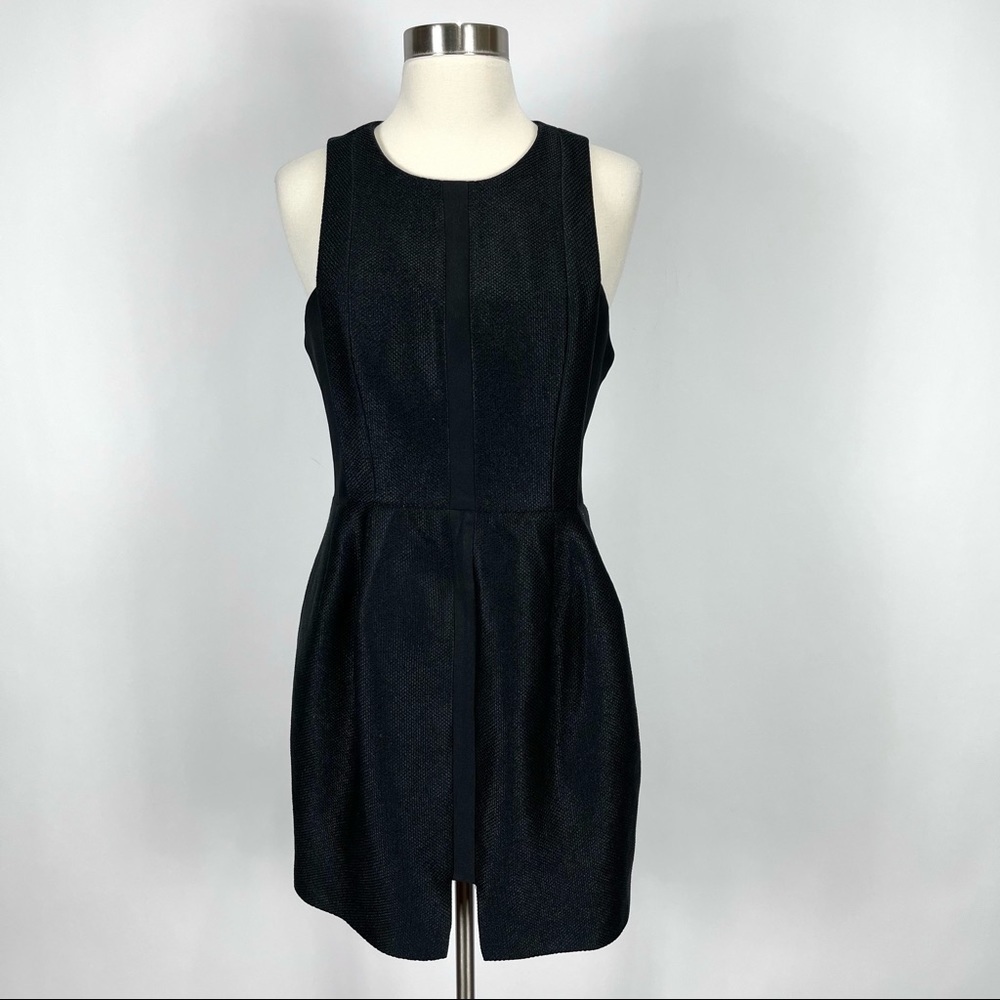 Finders Keepers black mini dress textured